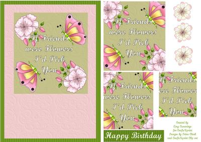 If Friends Were Flowers Card Front