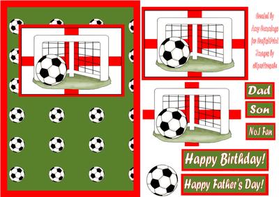 England World Cup Male Card Front