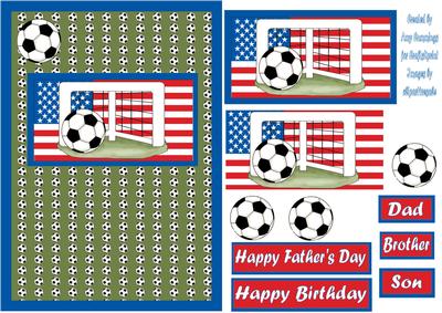 American World Cup Soccer Male Card Front
