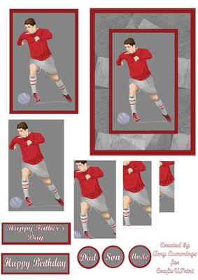 Vintage Footballer Pyramid Design