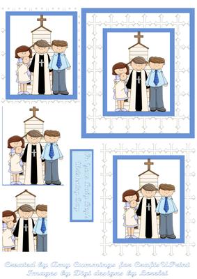 Baby Boy Christening Pyramid Design