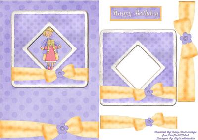 Special Woman Decoupage Card Front