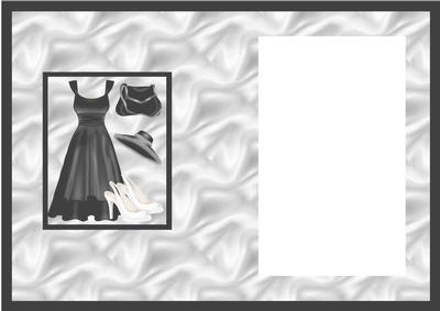 Black, White and Satin Ladies Fashion Insert