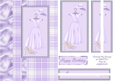 Lilac Ladies Fashion Side Stacker Card