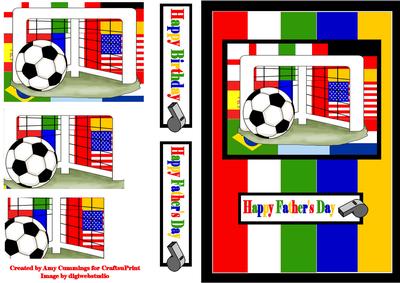 Colourful World Cup Fathers Day Card Front