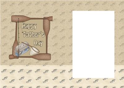 Father's Day Fishing Card Insert