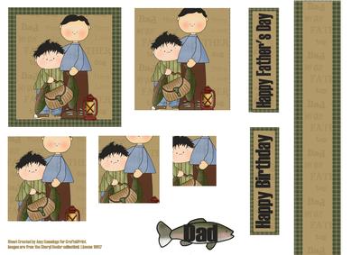 Father and Son Fishing Pyramid Design