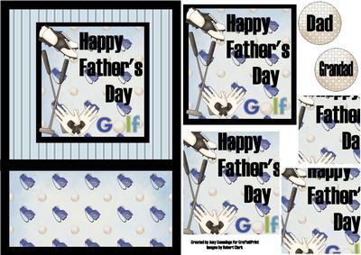 Father's Day Golf Pyramid Card