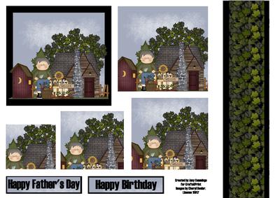 Male Gardener Pyramid Card Design