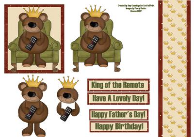 King of the Remote Control Decoupage Design