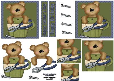 Teacup DIY Bear Decoupage and Pyramid Design