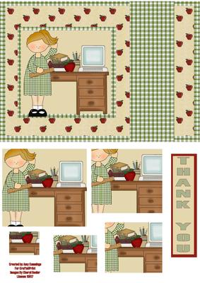 Thank You Teacher! Landscape Pyramid Card Front
