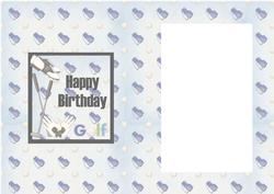 Happy Birthday Golf Male Card Insert