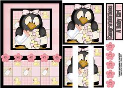 Baby Penguin Pingu Girl Stacker Card