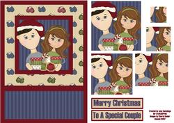 Special Christmas Couple Pyramid Card Front