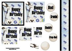 Happy Birthday Golf Pyramid Design