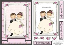 Mr and Mrs Wedding Decoupage Card Front