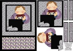Gaming Boy Decoupage Card Front