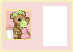 Bear Babies Girl Card Insert