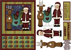 Waiting for Santa Decoupage Card Front