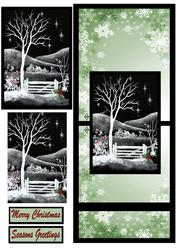Beautiful Winter Garden Scene Over the Edge Card