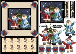 Snow Much Fun! Decoupage Card Front