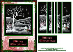 Festive Red Winter Garden Side Stacker Card Front