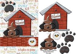 In the Doghouse Decoupage Card Front
