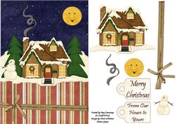 Night Before Christmas Decoupage Card Front