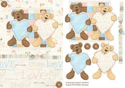 A Beary Special Love Decoupage Card Front