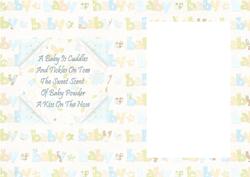 Beautiful Baby Boy Verse Card Insert