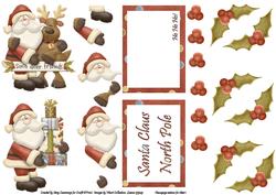 Santa Letter Decoupage Sections Sheet 2