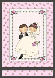 Mr and Mrs Wedding A4 Card Front