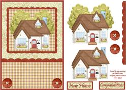 New Home Decoupage Card Front