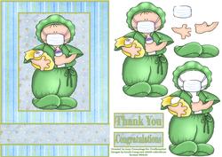 Thank You Nurse! Boy Decoupage Card Front