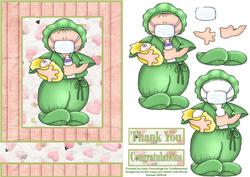 Thank You Nurse! Girl Decoupage Card
