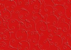 Red Holly Swirl Embossed Background Paper