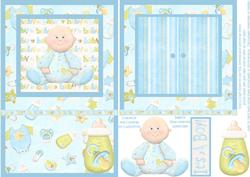 Open the Door! New Baby Boy Card