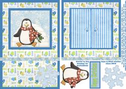 Open the Door! Christmas Penguin Card