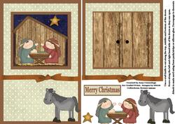 Open the Door! Christmas Nativity Card