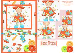 Birthday Girl Dolly Birthday Card