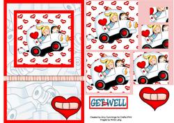 Get Well Soon Pyramid Card