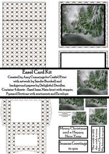Winter Christmas Easel Card Kit
