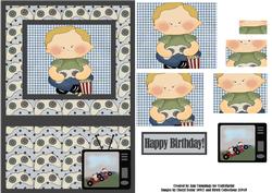 Birthday Boy Gamer Pyramid Card