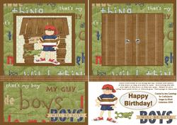 Open the Door! Boys Den Birthday Card!