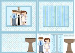 Open the Door! Boys Christening Card
