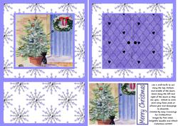 Open the Door! Lilac Christmas Door Card