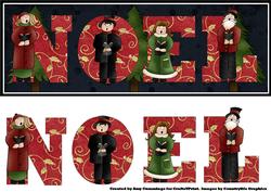 Carol Singers Noel Large Dl Card