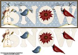 Winter Snow Christmas Large Dl Card