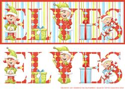 Christmas Elves Large Dl Card
